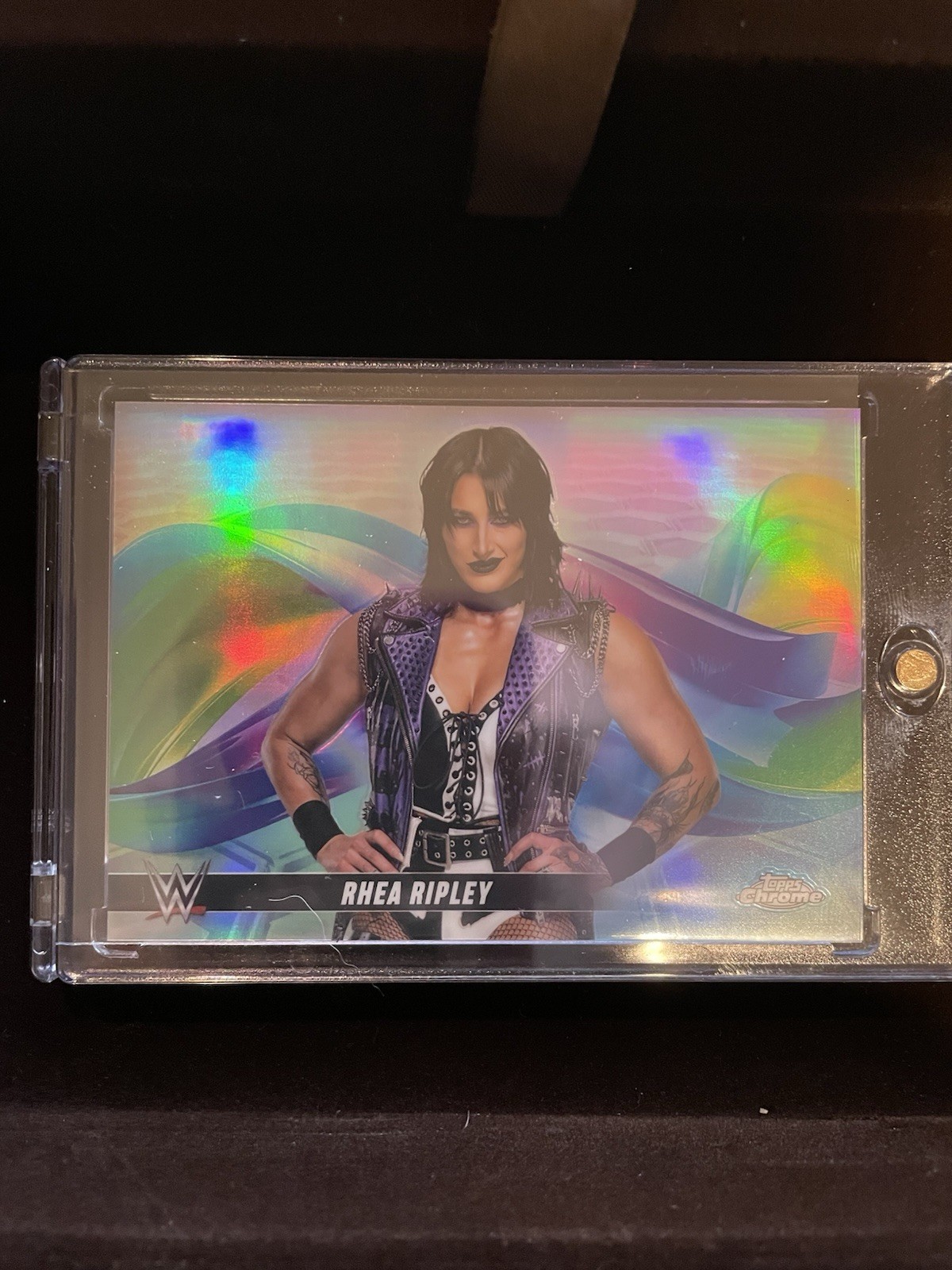 2025 WWE Topps Chrome Helix #HLX-RHE RHEA RIPLEY CASE HIT SSP 1:295 Hobby Packs