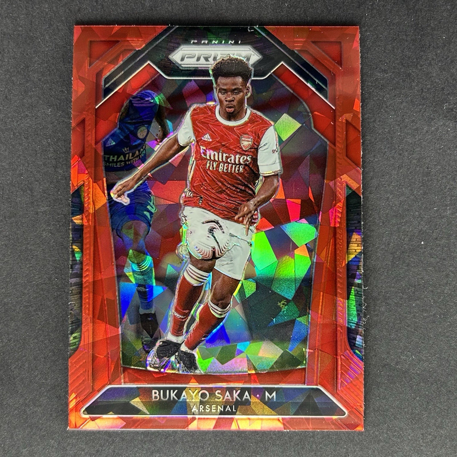 2020-21 Panini Prizm Premier League Bukayo Saka Red Ice Prizm #40