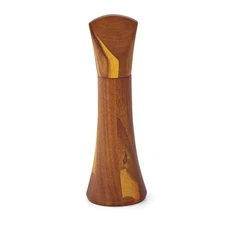 nambe Gourmet Collection Contour Pepper Mill | 9.5-Inch | Made with Acacia Wo...