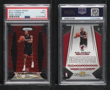 2017-18 Panini Prizm Ruby Wave Prizm Bam Adebayo #51 PSA 9 MINT Rookie RC