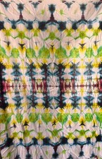 45X72in 100% Cotton Quality Handmade Shibori Inspired Tie Dye Wall Art/tapestry