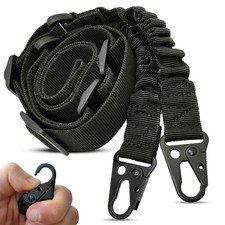 Tactical Rifle Sling 2 Point Gun Shoulder Strap Adjustable Two Points Black