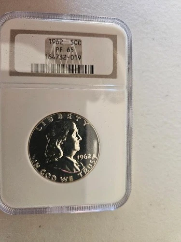 1962 NGC PF65 Franklin Half Dollar 164732-019 Free Shipping