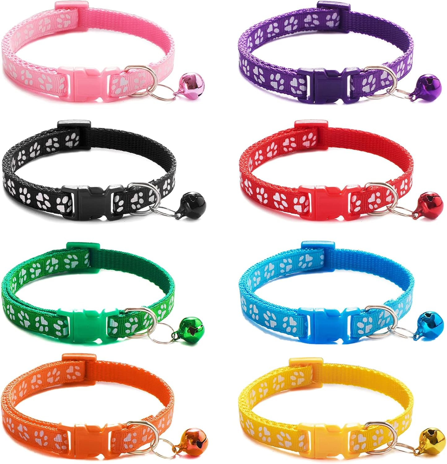 8 PCS Puppy Collars Adjustable Puppy Id Collar Small Whelping Collars Puppies Br