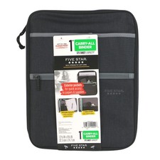 Five Star Carry-All Zipper Binder: 1 in. / 375 sheet capacity Black 