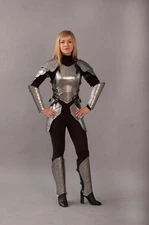 Medieval Lady Knight Armor | Queen of the Elven Steel Corset & Skirt LARP Wear