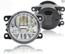 Pair LH RH LED Fog Light Bumper Lamp LED Bulbs Clear Lens Ford Explorer2011-2015