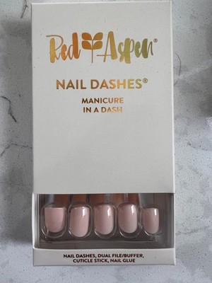 Red Aspen Short Square, Press on Nails, Manicure in a Dash