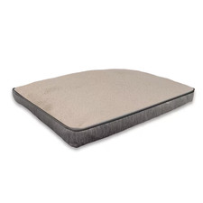 40 In. X 30 In. Piping Gray/Cream Sherpa Jacquard Gusset Pet Bed Free Ship NEW