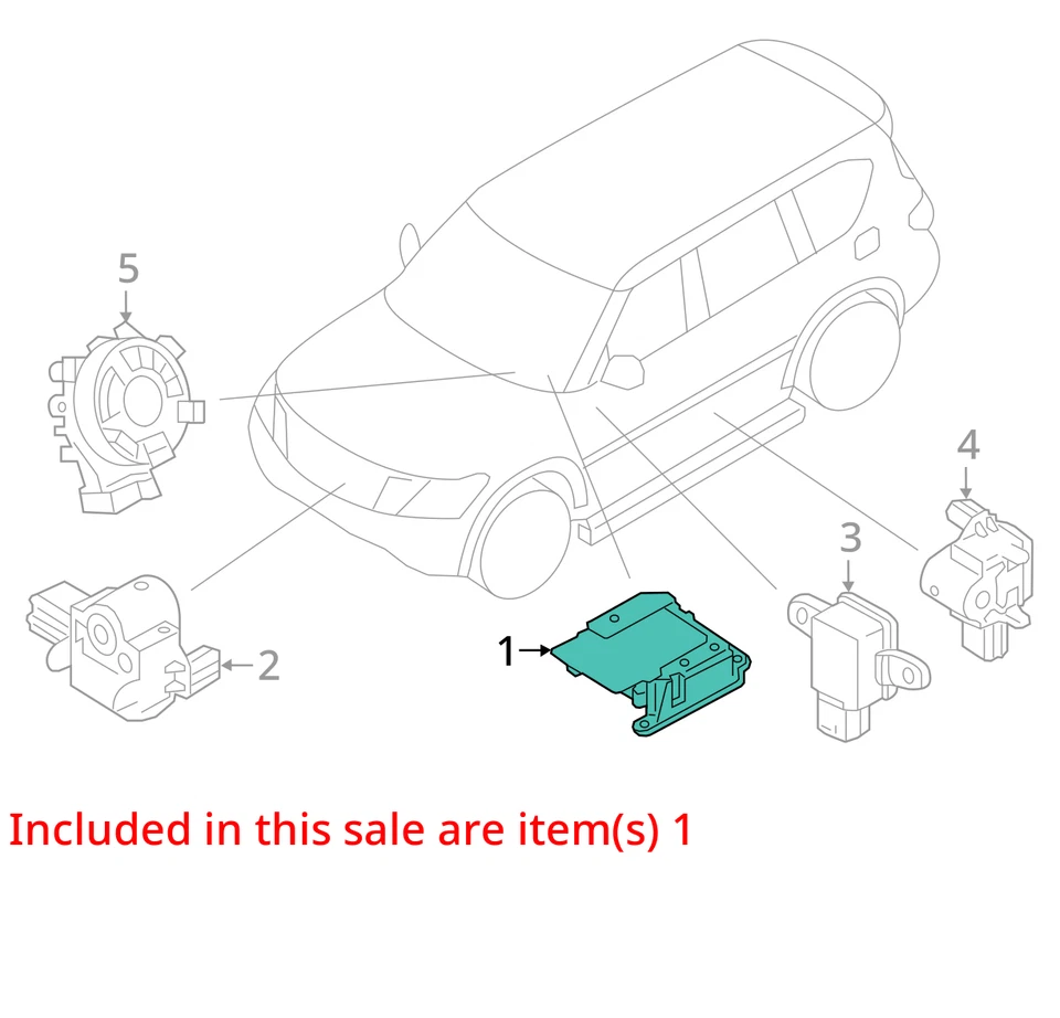 Bolsa de retención de sistema módulo de computadora consola central compatible con 15-17 INFINITI QX80 25 Foto 3 de 4