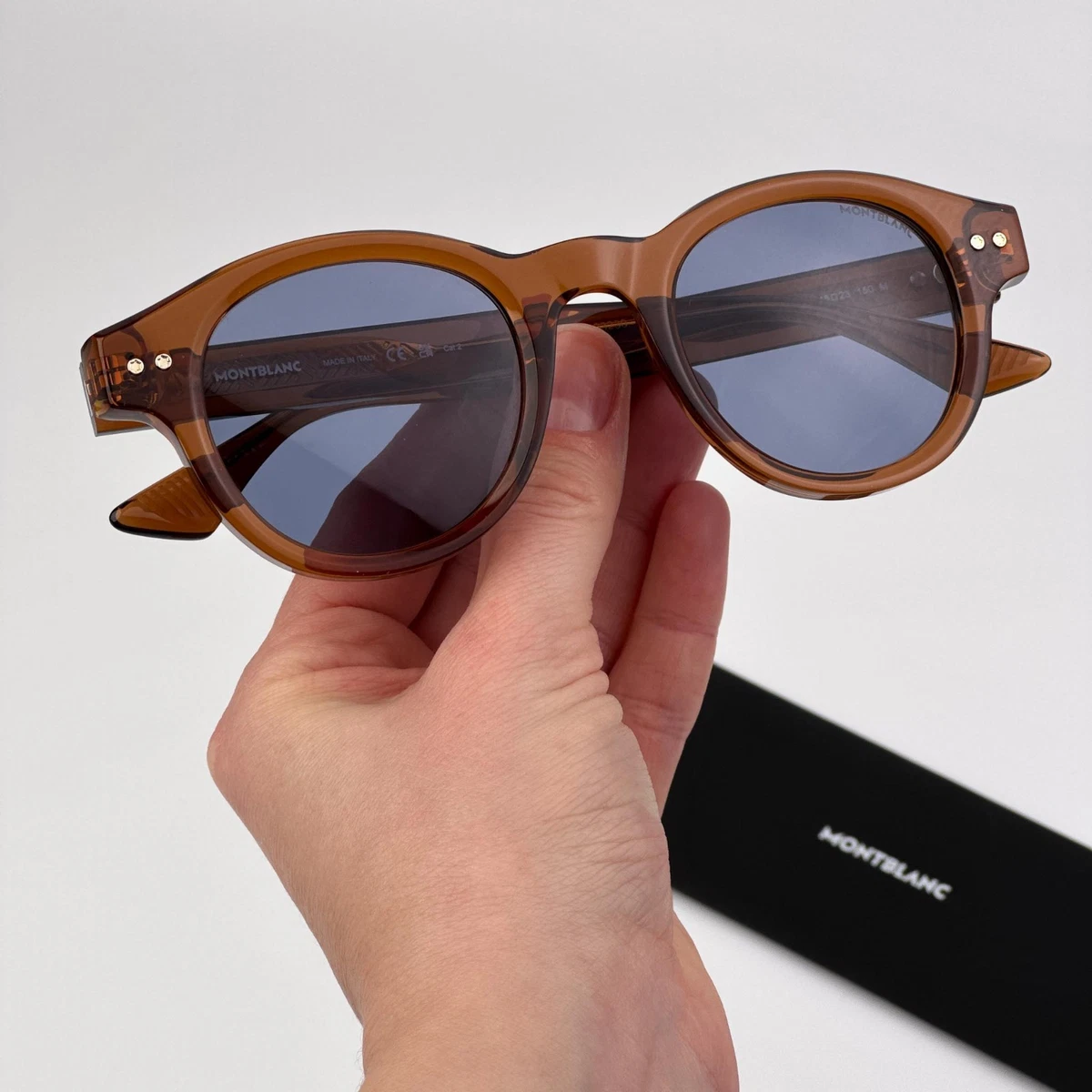 Montblanc Women Sunglasses Brown Blue Round MB0287S 003 NEW AUTHENTIC Mont Blanc MB0362S 002 Sunglasses Men main image 4