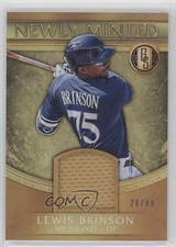 2017 Chronicles Gold Standard Newly Minted Memorabilia 28/99 Lewis Brinson 0b0