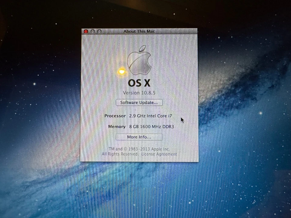 Apple MacBook Pro 2012 13” i7 2.9GHZ 8GB RAM 128GB SSD OS X 10.8.5 - Image 2 of 4