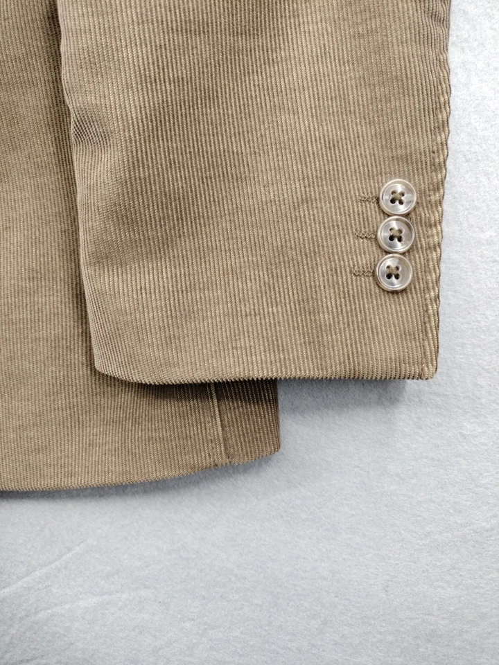 Blazer Abrigo Deportivo Pronto Uomo Beige Para Hombre L Platino Gamuza Riel Pequeño Pana Foto 3 de 4