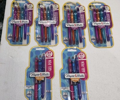 22 Paper Mate Tinte Freude und radierbare Gelstifte in 6 Packungen meist radierbar neu unbenutzt