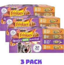 Friskies Poultry Pate Favorites Variety Pack Wet Cat Food,5.5oz can,case of 96
