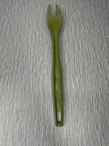 Vintage Foley Nylon Ladle & Fork Olive Green Retro MCM Kitchen Serving Utensils image 4