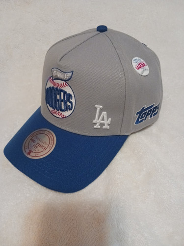 2024 Mitchell & Ness Topps LA Dodgers Lids Exclusive Snap Back Hat w/ Topps Pin - Picture 1 of 8