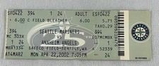 MLB 2002 04/22 Anaheim Angels at Seattle Mariners Ticket-Jeff Cirillo 2HRs