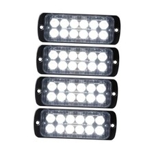 LED Strobe Lights for Trucks 12-LED Emergency Warning Light Bar Surface White