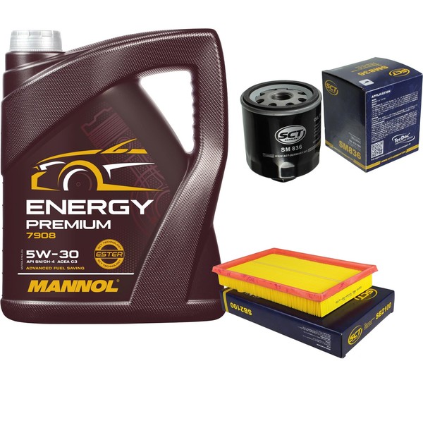 SCT Inspektionspaket 5L Mannol Energy 5W-30 FüR VW Polo 1.4 16V Golf V 1.6 Skoda-image