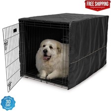Black Dog Crate Cover For 48 x 30" Crates Lightweight Polyester Machine Washable