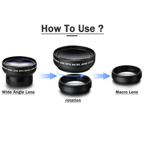 37mm 0.45 Wide Angle Lens With 10x Macro HD Camera Lens For Universal Phone - Photo 6 sur 12