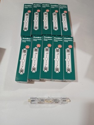 10 x GRÜN - METALLDAMPF FARBE 150W PLUSRITE RX7S GLÜHBIRNE DOPPELENDIG