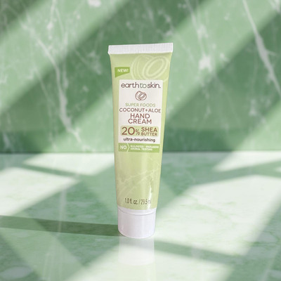 Earth to Skin Superfoods Coconut + Aloe Hand Cream 20% Shea Butter 1 oz New