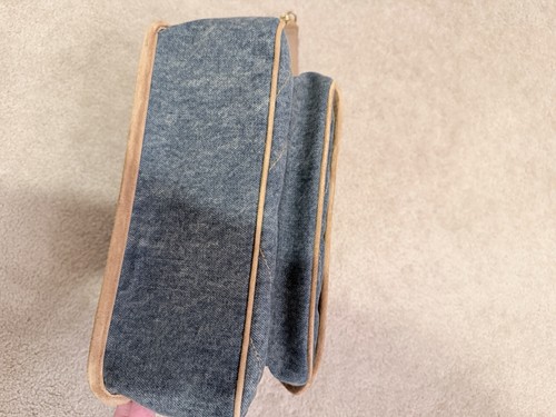 authentic Niki Yves Saint Laurent handbag denim medium NWT box and receipt - 第 5/12 張圖片
