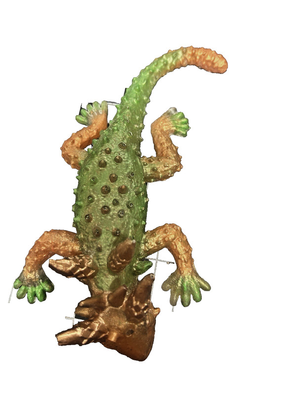 Two Resin Reptiles and a Frog