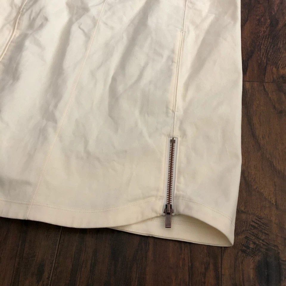 Vestido Hurley para mujer talla S gamuza cremallera jersey blanco roto Foto 2 de 4