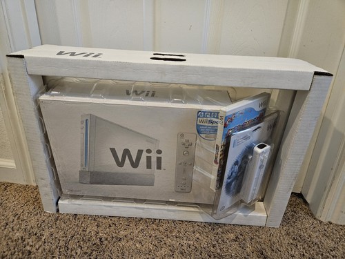 Rare Nintendo Wii Bundle Brand New Console, Wii Sports Mario Party 8, Controller