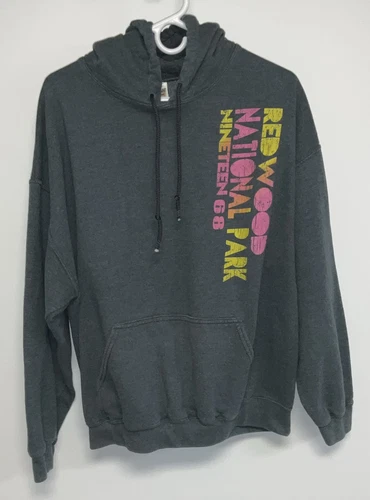 Redwood National Park Men's Pull Over Hoodie Extra Large Gray - product listing photo