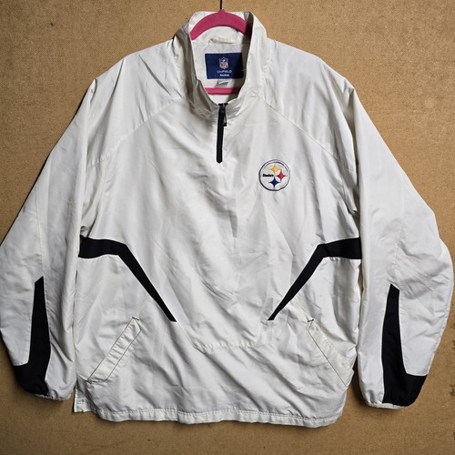 Reebok NFl Team Apparel Pittsburgh Steelers Jacket Mens 2XL Windbreaker On Field - 第 1/7 張圖片