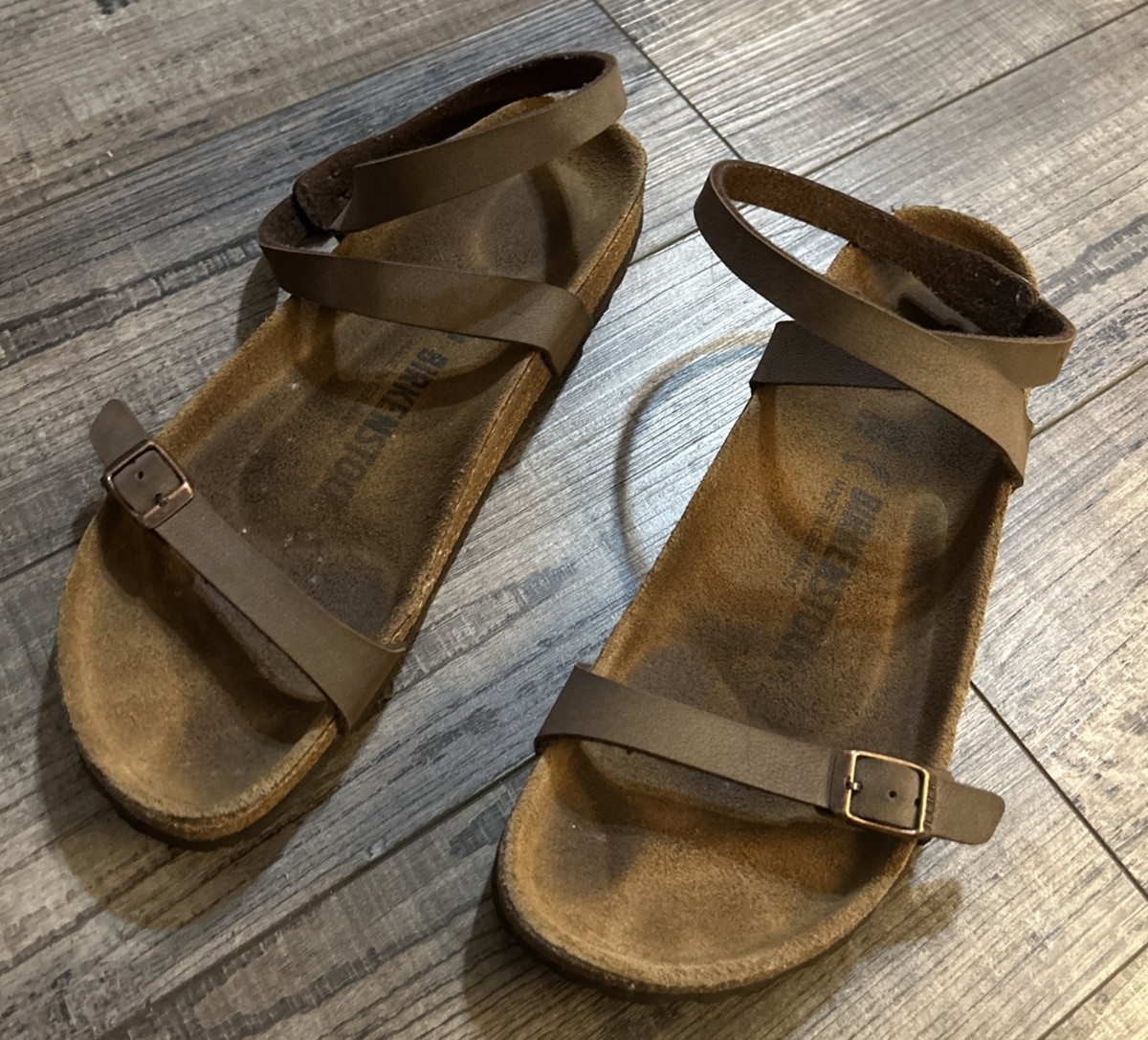 Birkenstock Yara Habana Leather Sandal for Women Brown Size 39
