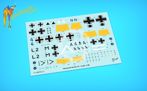 Henschel Hs 123 B1 GasPatch models 16-48096 skala 1:48 - Picture 4 of 5
