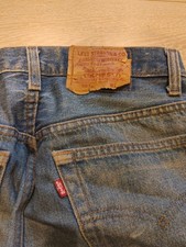 Levi's 501XX Denim Jeans Men's Blue Made in USA 90s Crash Distressed Button 522