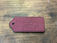 Coach Maroon Leather Hang Tag, Fob, 2 3/8 Long X 1 Wide COACH NY Logo