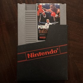 Mike Tyson's Punch-Out!! 3 White Bullets NES Cartridge with Sleeve Manual Poster