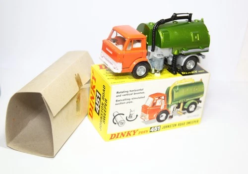 Dinky 451 Johnston Road Sweeper In Original Box - Very Near Mint Vintage