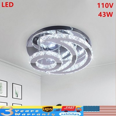 Crystal LED Ceiling Light Fixture Chandelier Lighting Modern Pendant Lamp Indoor