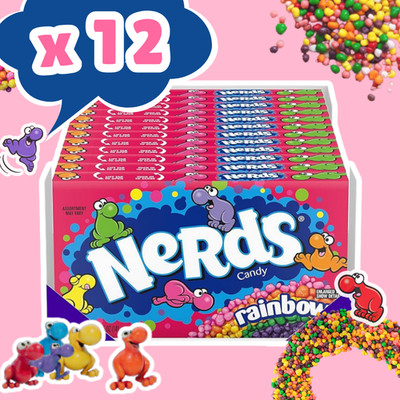 Nerds Rainbow Candy   12er Pack | Bunte, saure Mini-Bonbons | 12×141 g