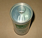 Bohemian Bock Beer Can SS Steel Bottom Opened Green White Color — photo 10