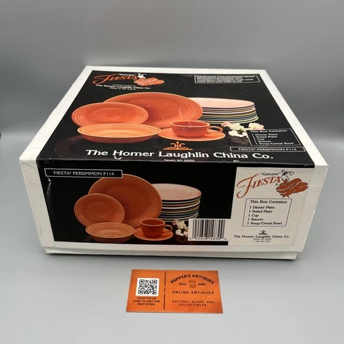Fiestaware Persimmon 5PC. Place Setting WV USA HLC Fiesta @@@NEW IN BOX@@@