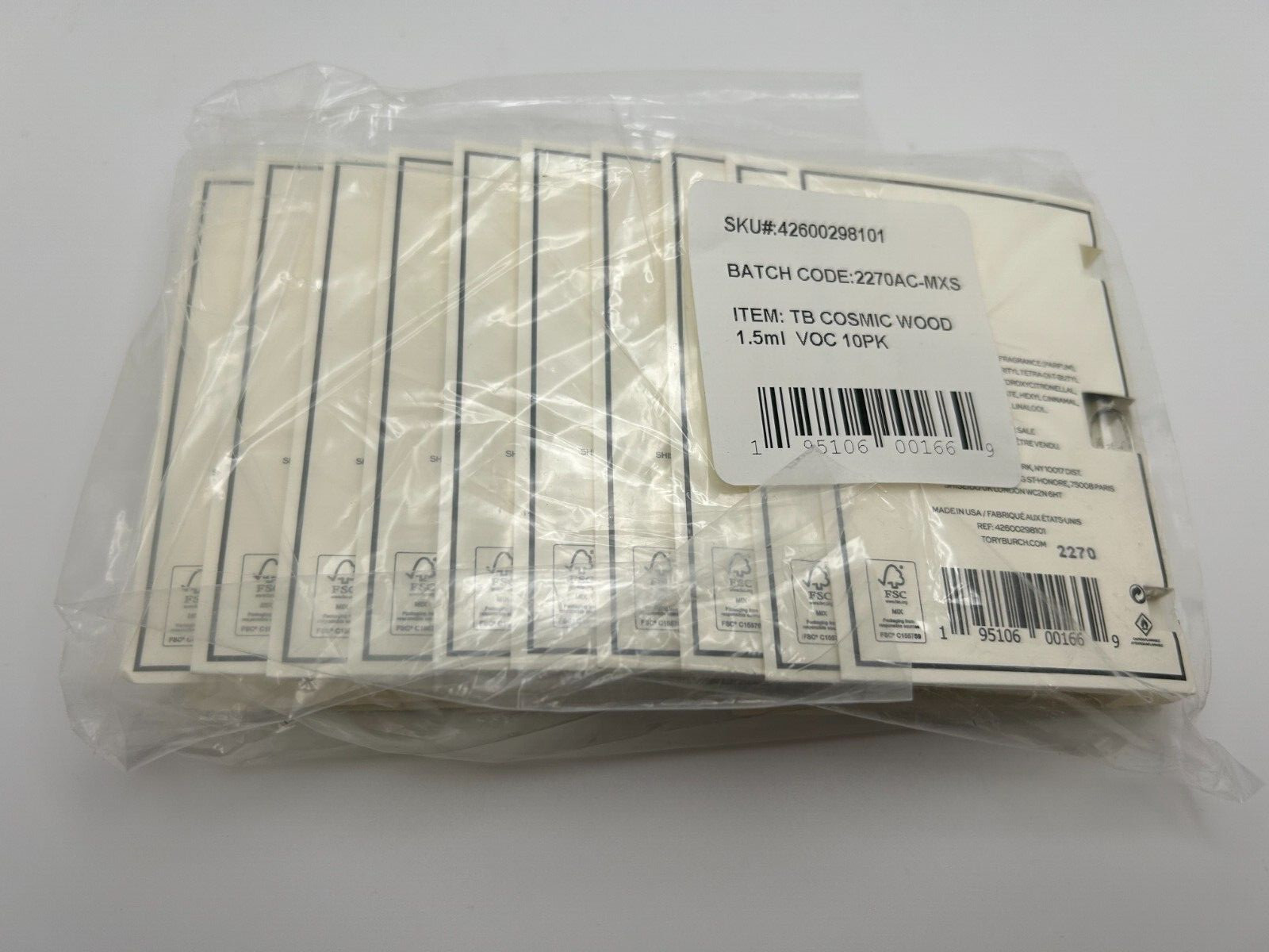 Lot of 10  Tory Burch COSMIC WOOD  Eau De Parfum Sample Spray Vials 1.5ml each