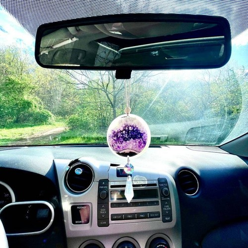 Amethyst Auto Anhänger, Kristall Sonnenfänger für Auto, Rückspiegel hängen, Neu Auto - Bild 1 von 4