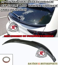Fits 19-26 Mazda 3 Hatchback 5dr CK-Style Rear Mid Trunk Spoiler Wing (ABS)