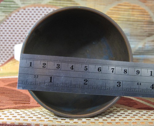 Campana budista japonesa original usada. Tazón de canto. Campana budista de cobre.131 g 8,4 cm - Imagen 6 de 10