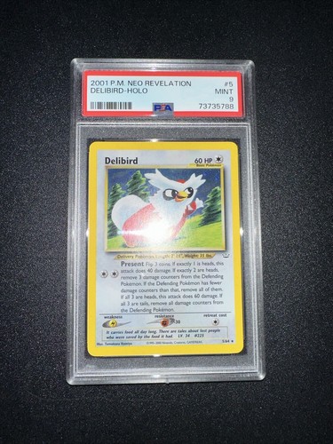 Pokémon TCG Delibird 5/64 Neo Revelation Holo Rare PSA 9 MINT